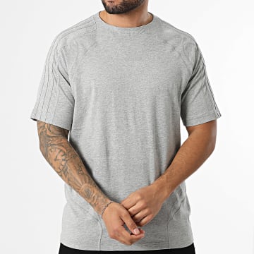 Adidas Sportswear - Tee Shirt A Bandes Cutline KE0712 Gris Chiné