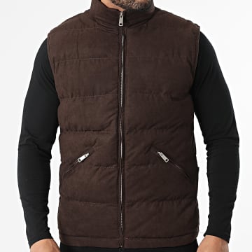 Frilivin - Plumífero sin mangas U77 Marrón Oscuro