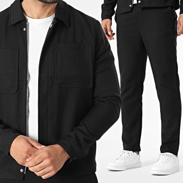 Frilivin - Conjunto Chaqueta Con Cremallera Y Pantalón 516 Negro
