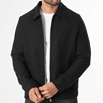 Frilivin - Chaqueta Texturizada Con Cremallera E82 Negro