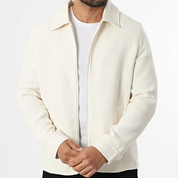 Frilivin - Chaqueta con cremallera texturizada E82 Beige
