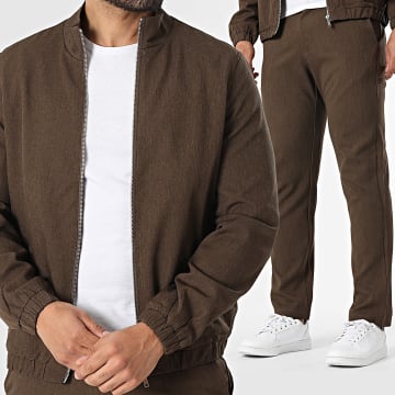 Frilivin - Ensemble Veste Zippée Et Pantalon 512 Marron