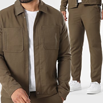 Frilivin - Tracksuit Zipped Jacket And Trousers 516 Khaki Green