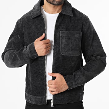 Frilivin - Chaqueta con cremallera texturizada 518 Negro