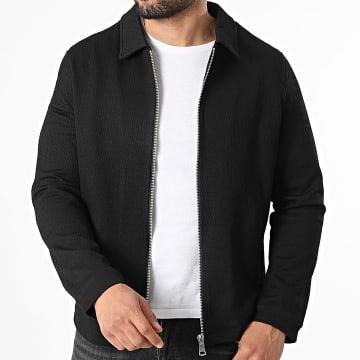 Frilivin - Chaqueta con cremallera texturizada 517 Negro