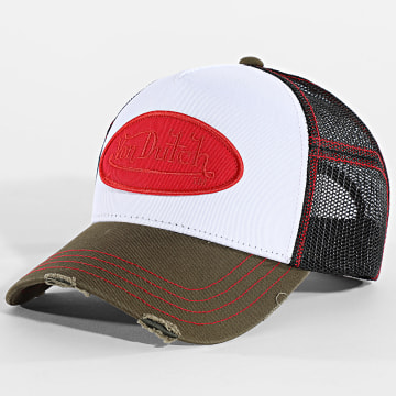 Von Dutch - Casquette Trucker Summer Blanc Vert Kaki Noir Rouge