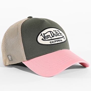 Von Dutch - Cap Trucker Terry Dark Brown Beige Pink