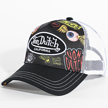 Von Dutch - Casquette Trucker Subl Noir Blanc Mutli