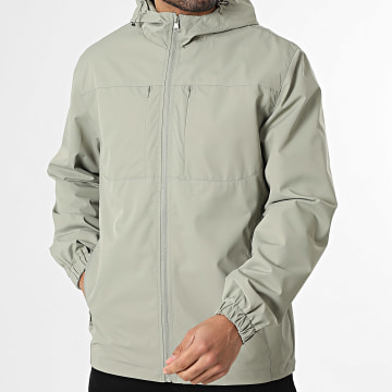 Classic Series - Giacca con cappuccio con zip P59 Verde Kaki Chiaro