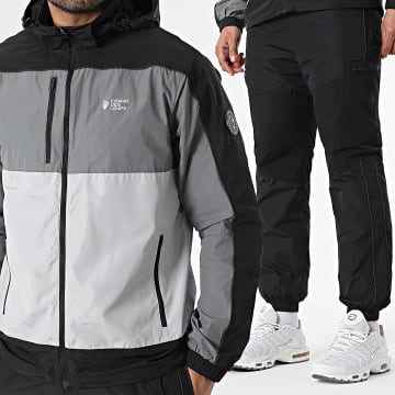 Comme Des Loups - Completo di Tuta Actarus Nero Grigio Riflettente