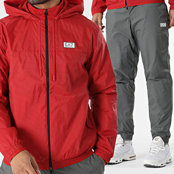 EA7 Emporio Armani - Conjunto de chándal 7M001383-AF21521 Rojo Gris