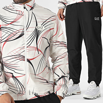 EA7 Emporio Armani - Conjunto de chándal 7M001534-AF12948 Blanco Negro Rojo