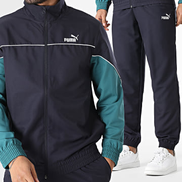 Puma - Trainingspak Woven Colorblock 691772 Marineblauw