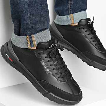 Tommy Hilfiger - Baskets Retro Runner Mix Leather 5721 Black