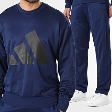 Adidas Sportswear - Ensemble De Survêtement Big Logo KB6224 Bleu Marine Noir