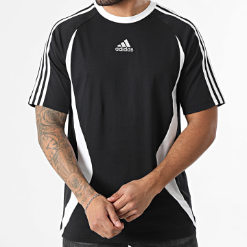 Adidas Sportswear - Tee Shirt A Bandes Teamgeist KE2778 Noir Blanc