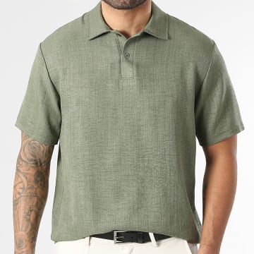 LBO - Polo Maniche Corte Effetto Lino 2465 Verde Kaki