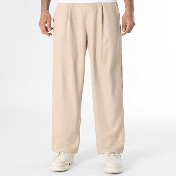 LBO - Pantalon Large Effet Lin 2467 Beige