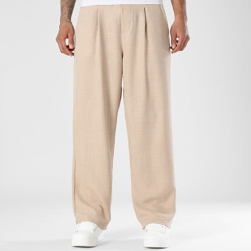 LBO - Pantalon Large Effet Lin 2467 Beige