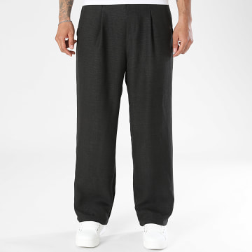LBO - Pantalón Ancho Efecto Lino 2468 Negro