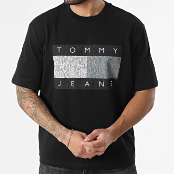 Tommy Jeans - Tee Shirt Oversize 90s Distressed Flag 2463 Noir