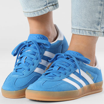 Adidas Originals - Zapatillas Mujer Gazelle Indoor J JS3802 Azul Pájaro Calzado Blanco Goma 2