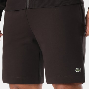 Lacoste - Short Jogging Logo Brodé Crocodile Marron