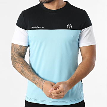 Sergio Tacchini - T-Shirt Prave 40845 Nero Azzurro Bianco