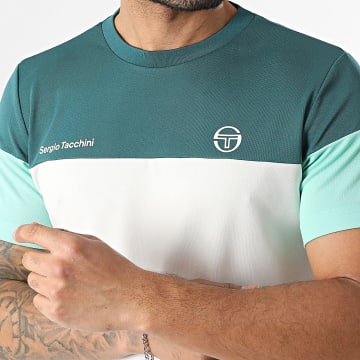 Sergio Tacchini - T-Shirt Prave 40845 Verde Bianco