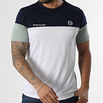 Sergio Tacchini - T-Shirt Prave 40845 Blu Navy Bianco Verde