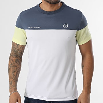 Sergio Tacchini - T-Shirt Prave 40845 Blu Grigio Bianco Giallo