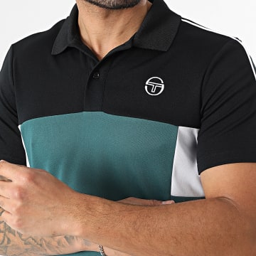 Sergio Tacchini - Polo Maniche Corte Caspio 41431 Nero Verde Bianco