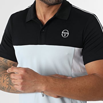 Sergio Tacchini - Polo maniche corte Caspio 41431 Nero Azzurro Bianco