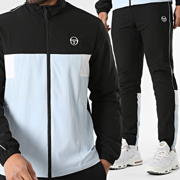 Sergio Tacchini - Ensemble De Survêtement Caspio 41435 Noir Bleu Clair Blanc