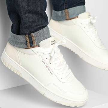 Tommy Hilfiger - Baskets Core Lite Leather Suede 5714 Ivory Petal