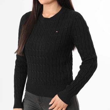 Tommy Hilfiger - Pull Femme Cable Mid 7644 Noir