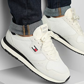 Tommy Jeans - Baskets Eva Runner Leather 1690 Ecru Black