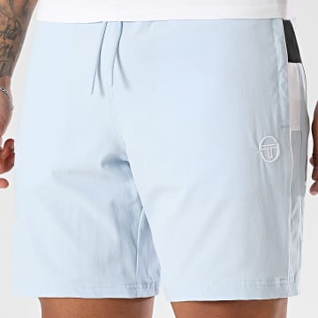 Sergio Tacchini - Short Jogging Caspio 41434 Bleu Clair Noir Blanc