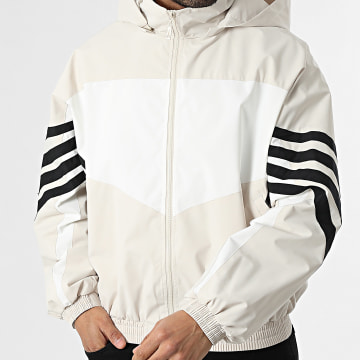 Uniplay - Chaqueta Capucha Cremallera 018 Beige Blanco Negro