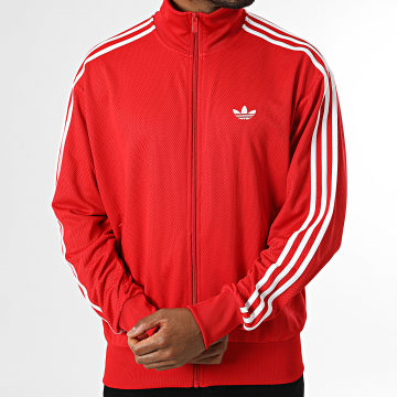 Adidas Originals - Veste Zippée A Bandes Firebird TT KE0788 Rouge Blanc