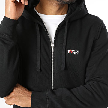 Seth Gueko - Felpa con cappuccio con zip Patch Barlou Nero