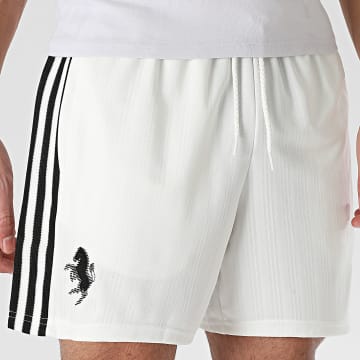 Adidas Sportswear - Short Jogging A Bandes Juventus KB4451 Beige Clair Noir
