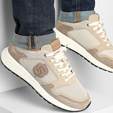 BOSS - Zapatillas Vinston Runner 50554612 Beige Abierto