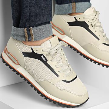 BOSS - Zapatillas Parkour L Runn 50557903 Beige abierto