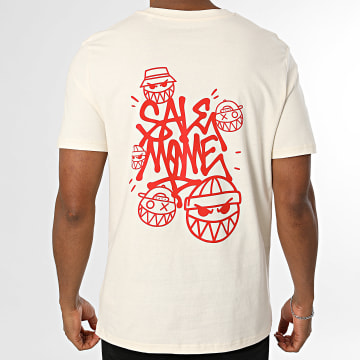 Sale Môme Paris - Tee Shirt Oversize Street Boyz Beige Rouge