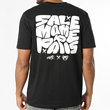 Sale Môme Paris - Tee Shirt Oversize Bubble Back Noir Blanc