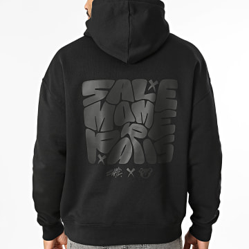 Sale Môme Paris - Sudadera con Capucha Relaxed Bubble Back Negro Negro