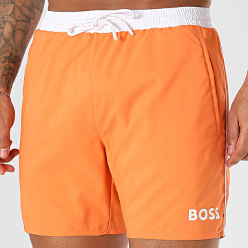 BOSS - Pantalón Corto De Baño Starfish 50514429 Naranja Blanco