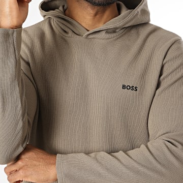 BOSS - Sudadera con Capucha Waffle 50535885 Beige Oscuro