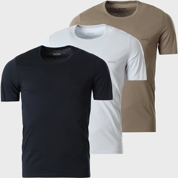 BOSS - Pack de 3 Camisetas 50532470 Azul Marino Azul Claro Verde Kaki